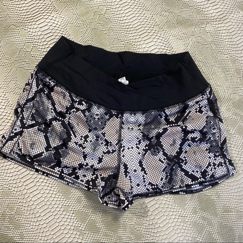 Lululemon snake skin running shorts